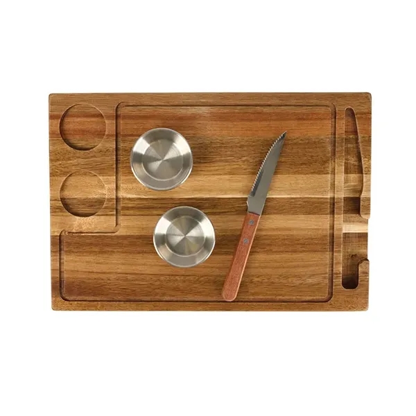 Arthur 4-Piece Acacia Wood Steak Board... from ASI 67866 Logomark/Valumark