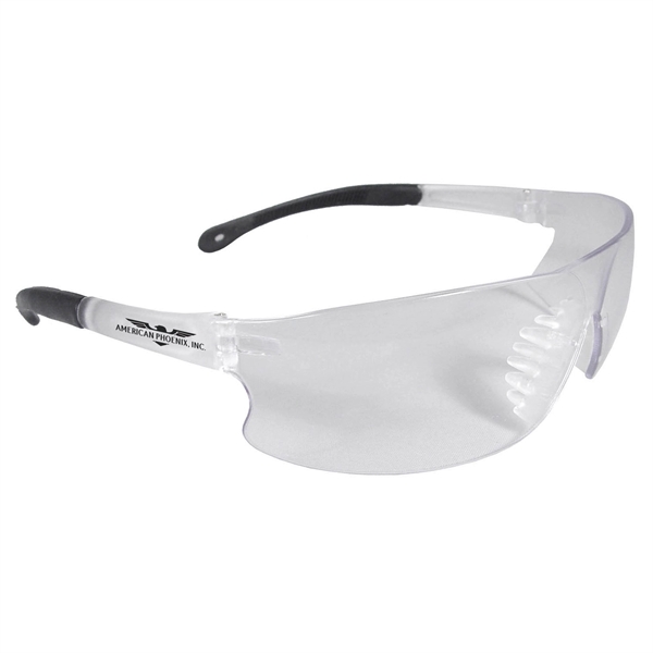 All day safety glasses with rubber temples, a soft rubber nose... from ASI 46170 Compass Industries Inc