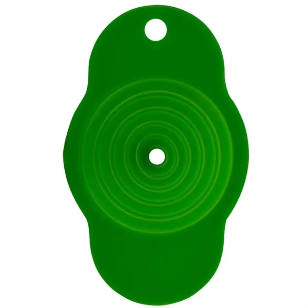 Collapsible silicone funnel stores flat when not in use.... from ASI 38980 Bay State Specialty Co