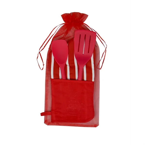 Help has arrived with this chef's combo set including a striped... from ASI 38980 Bay State Specialty Co