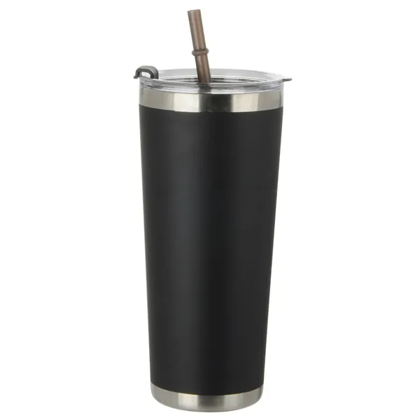 20 oz. Stainless Tumbler With Straw... from ASI 38980 Bay State Specialty Co
