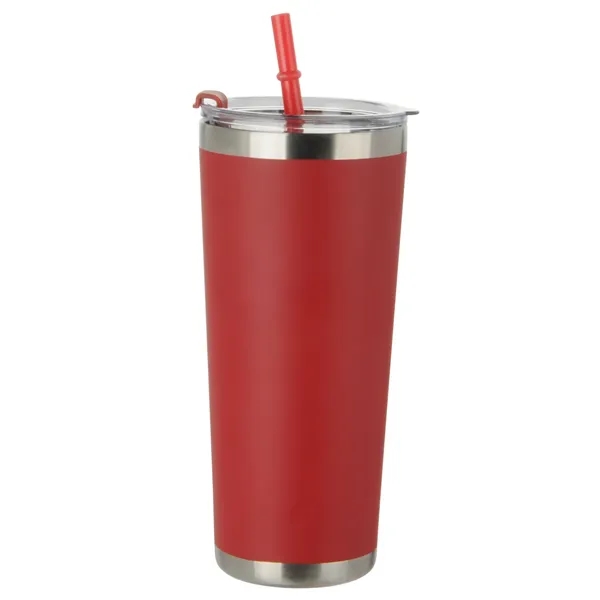 20 oz. Stainless Tumbler With Straw... from ASI 38980 Bay State Specialty Co