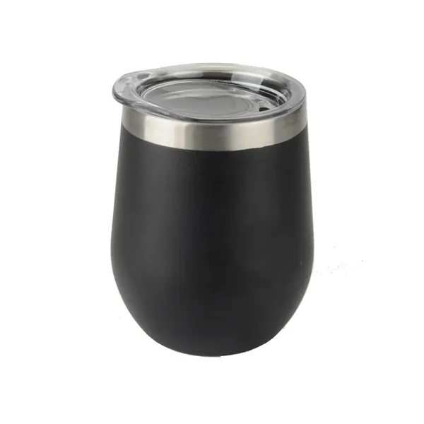 12 oz. tumbler with stainless band on the top.... from ASI 38980 Bay State Specialty Co