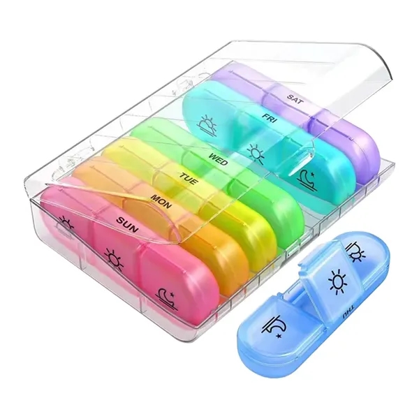 Travel with this clear case weekly pill box container; Case contains... from ASI 38980 Bay State Specialty Co