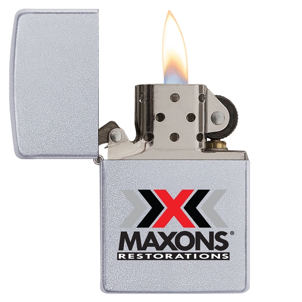 Zippo windproof lighter with a satin chrome finish for a silky,... from ASI 46170 Compass Industries Inc