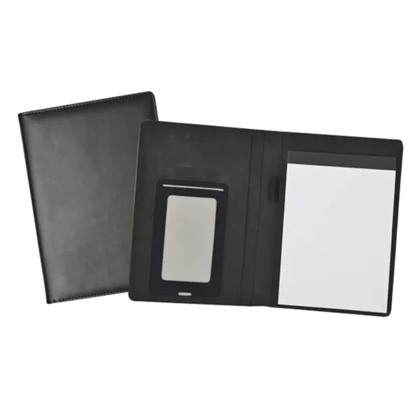 Durable Faux Leather, Sleek Design, Notepad Included, Built-In Cellphone Sleeve, Interior... from ASI 74741 NVS Promo Designs, Inc. / NVS Promo