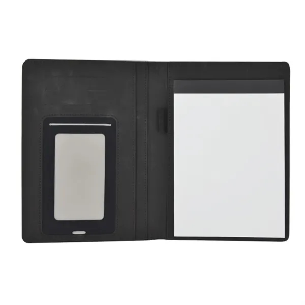Durable Faux Leather, Sleek Design, Notepad Included, Built-In Cellphone Sleeve, Interior... from ASI 74741 NVS Promo Designs, Inc. / NVS Promo