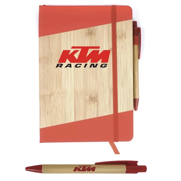 Faux Bamboo, Compact, Large Logo Area, Pen and Notepad Included, Elastic... from ASI 74741 NVS Promo Designs, Inc. / NVS Promo