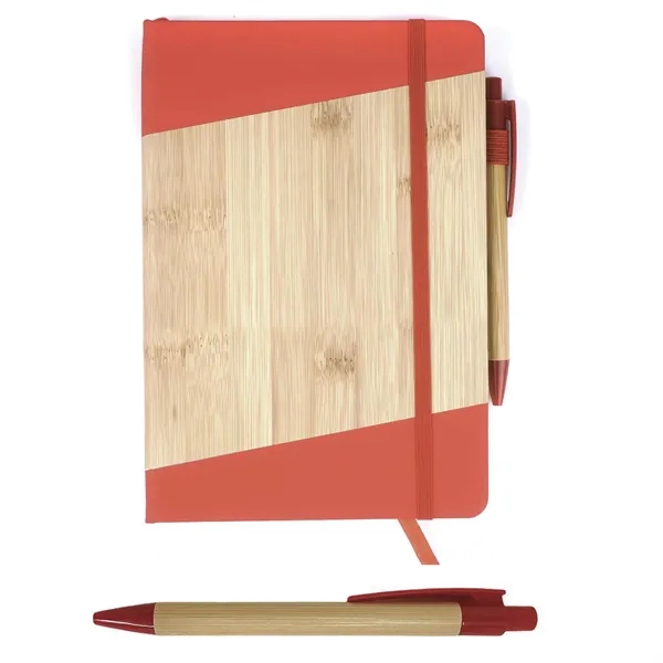 Faux Bamboo, Compact, Large Logo Area, Pen and Notepad Included, Elastic... from ASI 74741 NVS Promo Designs, Inc. / NVS Promo