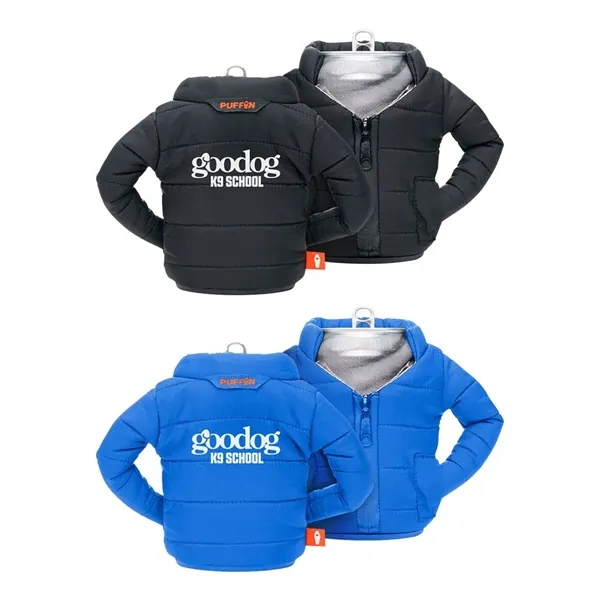 Insulated can cooler, designed like a mini puffer jacket.... from ASI 88060 Snugz/USA Inc