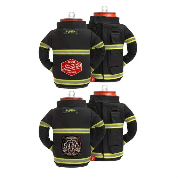 Firefighters jacket-designed can cooler, designed for 12 oz. beverages.... from ASI 88060 Snugz/USA Inc