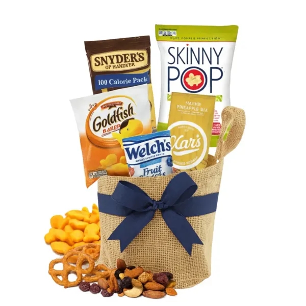 Snacks inside Burlap Basket... from ASI 89971 Stuff A Mug