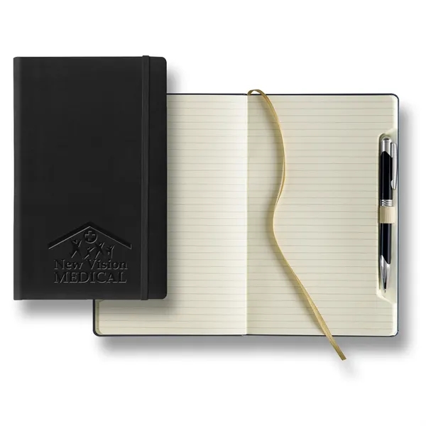 Journal with metal pen, 240 tabbed pages of ivory paper and... from ASI 68507 The Magnet Group / Castelli