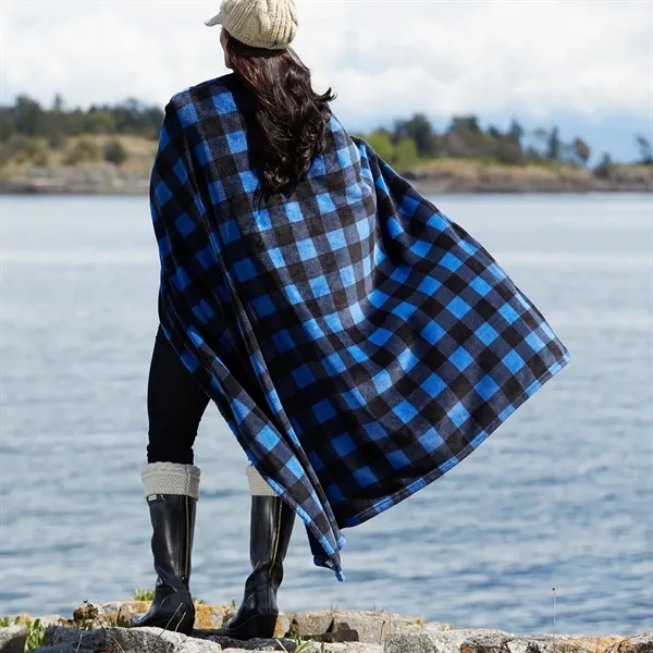 70" x 60" single-layer blanket with buffalo check and plaid pattern.... from ASI 68507 The Magnet Group