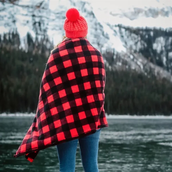 70" x 60" single-layer blanket with buffalo check and plaid pattern.... from ASI 68507 The Magnet Group