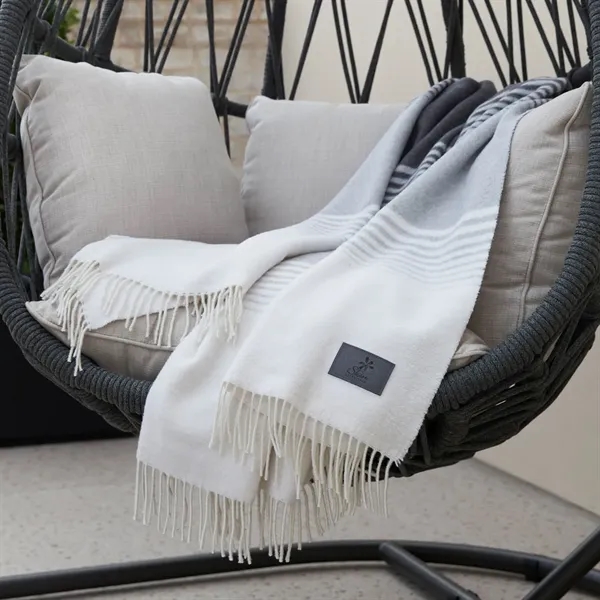 71" x 54" Italian-made knit blanket, fringed on both ends.... from ASI 68507 The Magnet Group