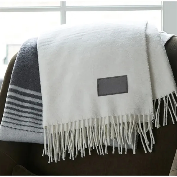 71" x 54" Italian-made knit blanket, fringed on both ends.... from ASI 68507 The Magnet Group