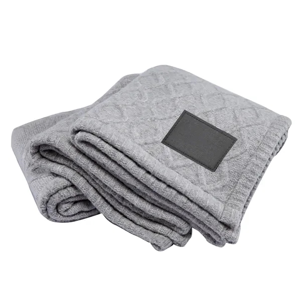 60" x 50" nylon/wool blend knit and Sherpa faux lambswool blanket.... from ASI 68507 The Magnet Group