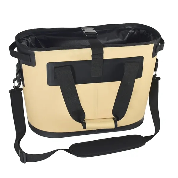 9.5" x 18.5" x 13.5" cooler with a shoulder strap, handles,... from ASI 68507 The Magnet Group / The Bag Factory®