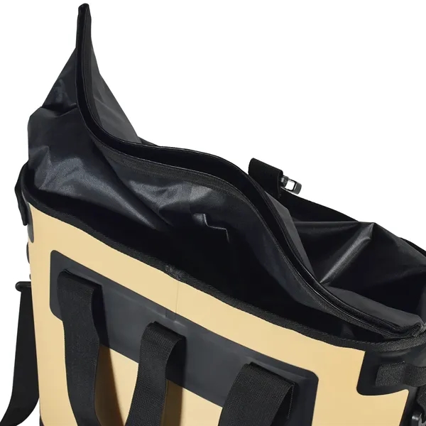 9.5" x 18.5" x 13.5" cooler with a shoulder strap, handles,... from ASI 68507 The Magnet Group / The Bag Factory®