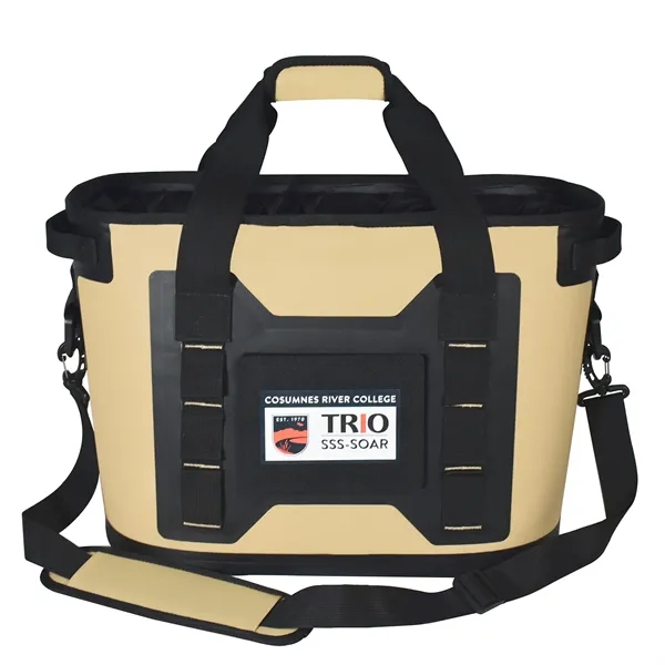 9.5" x 18.5" x 13.5" cooler with a shoulder strap, handles,... from ASI 68507 The Magnet Group / The Bag Factory®