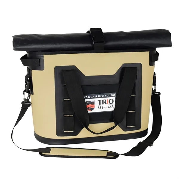 9.5" x 18.5" x 13.5" cooler with a shoulder strap, handles,... from ASI 68507 The Magnet Group / The Bag Factory®