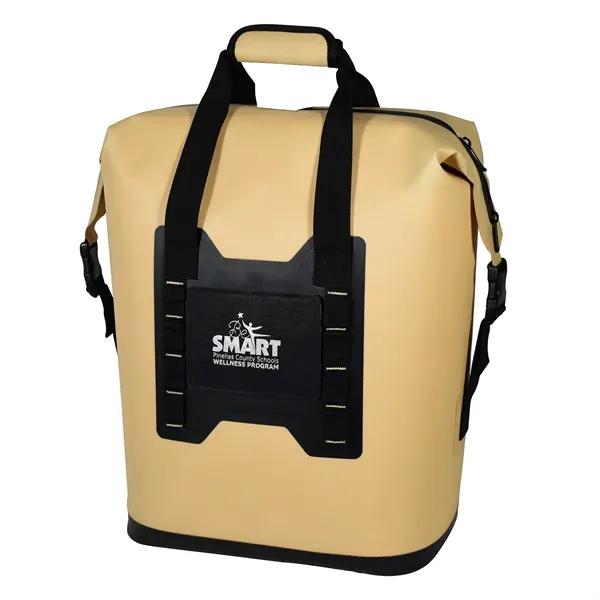 Backpack cooler with straps, top side handle, loops, insulation, and zipper.... from ASI 68507 The Magnet Group / The Bag Factory®