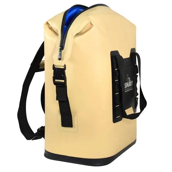 Backpack cooler with straps, top side handle, loops, insulation, and zipper.... from ASI 68507 The Magnet Group / The Bag Factory®