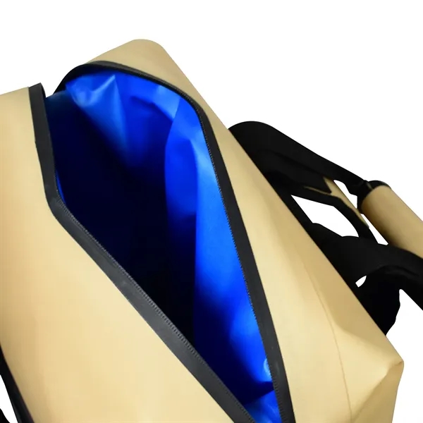 Backpack cooler with straps, top side handle, loops, insulation, and zipper.... from ASI 68507 The Magnet Group / The Bag Factory®