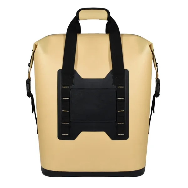 Backpack cooler with straps, top side handle, loops, insulation, and zipper.... from ASI 68507 The Magnet Group / The Bag Factory®