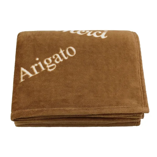 60" x 50" faux-fur throw with "thank you" printed in five... from ASI 68507 The Magnet Group