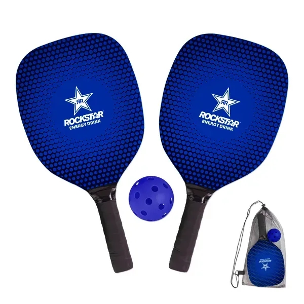 Pickleball set with two paddles, one ball and a mesh pouch... from ASI 98360 WOWLine / WOWLine®