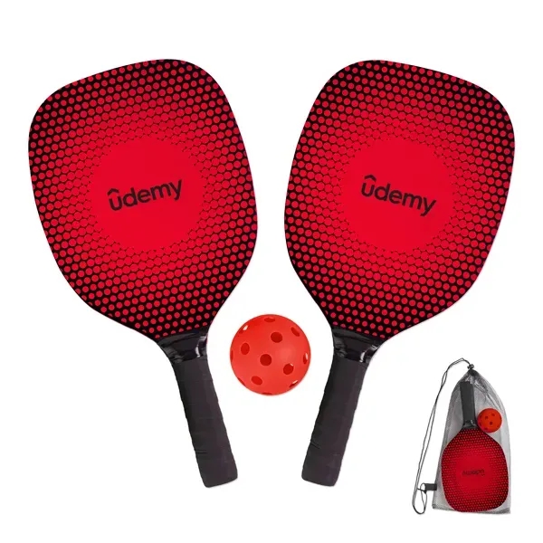 Pickleball set with two paddles, one ball and a mesh pouch... from ASI 98360 WOWLine / WOWLine®