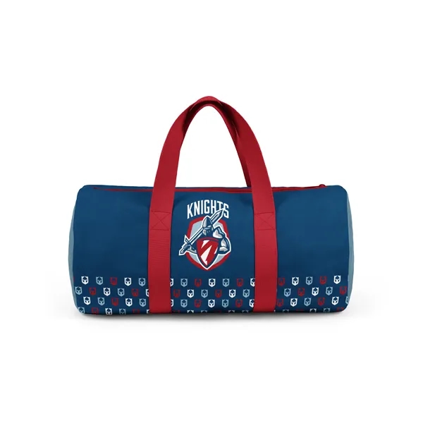 Full color, full bleed eco recycled canvas duffel bag with choice... from ASI 45657 Pop! Promos