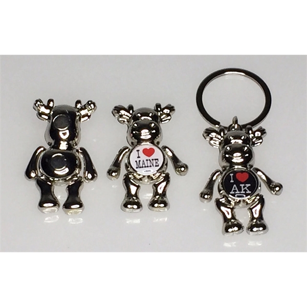 Moose Key Tag with Dangling Arms and Legs... from ASI 40610 Perry Blackburne Inc / KEYTAGLINE