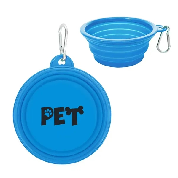 Collapsible pet bowl with carabiner.... from ASI 63549 Jornik Manufacturing Corp