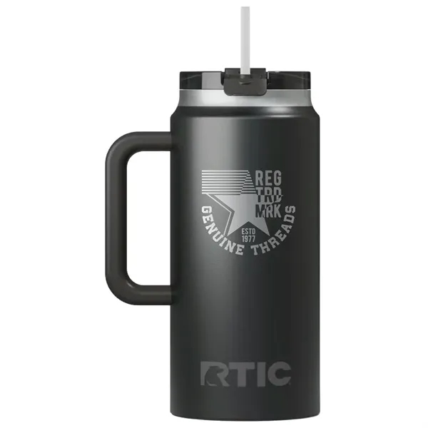 RTIC double-wall stainless steel 64 ounce travel mug with flip-top lid... from ASI 74601 Calico