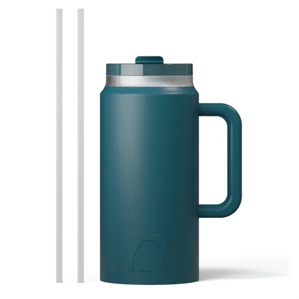 RTIC double-wall stainless steel 64 ounce travel mug with flip-top lid... from ASI 74601 Calico