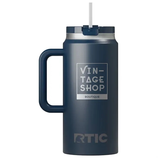 RTIC double-wall stainless steel 64 ounce travel mug with flip-top lid... from ASI 74601 Calico