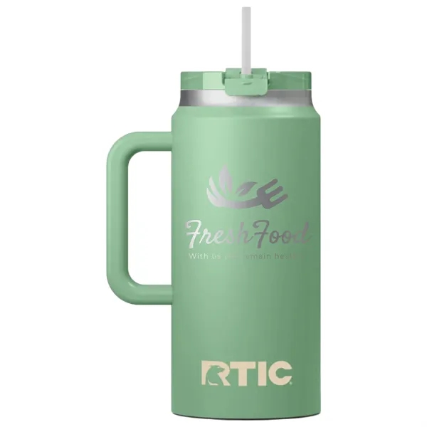 RTIC double-wall stainless steel 64 ounce travel mug with flip-top lid... from ASI 74601 Calico