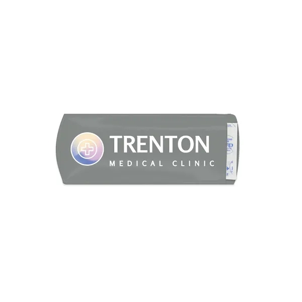 Full color USA made imprinted bandage pouch with four latex-free bandages... from ASI 54040 Fey Promo