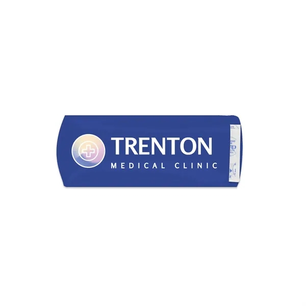 Full color USA made imprinted bandage pouch with four latex-free bandages... from ASI 54040 Fey Promo