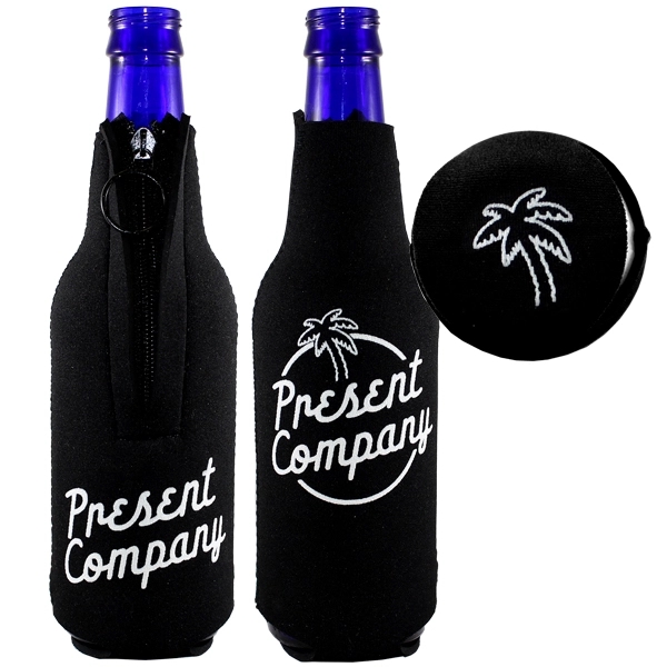 Neoprene™ Zipper Bottle Holder. Holds 12oz. longneck bottle.... from ASI 35745 American Zebra Line/AZL