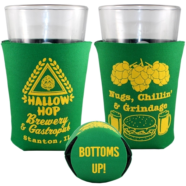 Pub glass Frio Sock™ available in 26 stock colors. 1/8" High... from ASI 35745 American Zebra Line/AZL