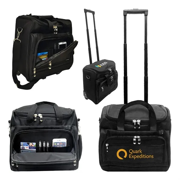 Rolling briefcase laptop business bag with padded laptop sleeve inside.... from ASI 31517 Admart Products / Admart Line