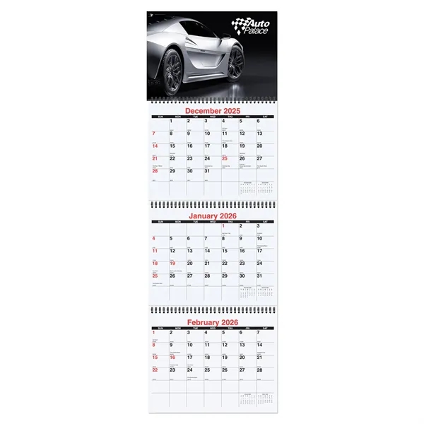 Three months in brief wall calendar with 14 months (December -... from ASI 98360 WOWLine