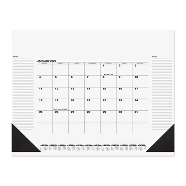 13-month calendar desk pad with chipboard back and two corners at... from ASI 98360 WOWLine