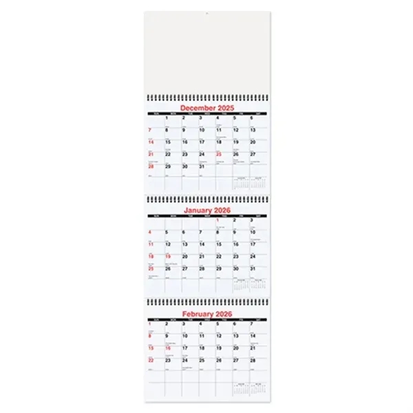Three months in brief wall calendar with 14 months (December -... from ASI 98360 WOWLine