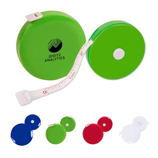 5' round tape measure with PVC ruler and ABS plastic case.... from ASI 63549 Jornik Manufacturing Corp