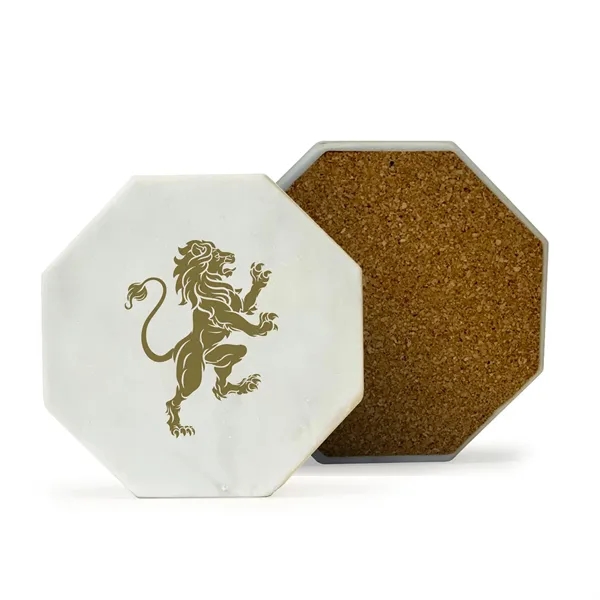 Marble coasters are heavy duty and will last a long time.... from ASI 61966 HPG / Beacon Promotions